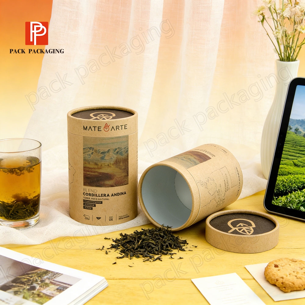 Tea packaging cylinder with airtight lid and inner aroma protection liner