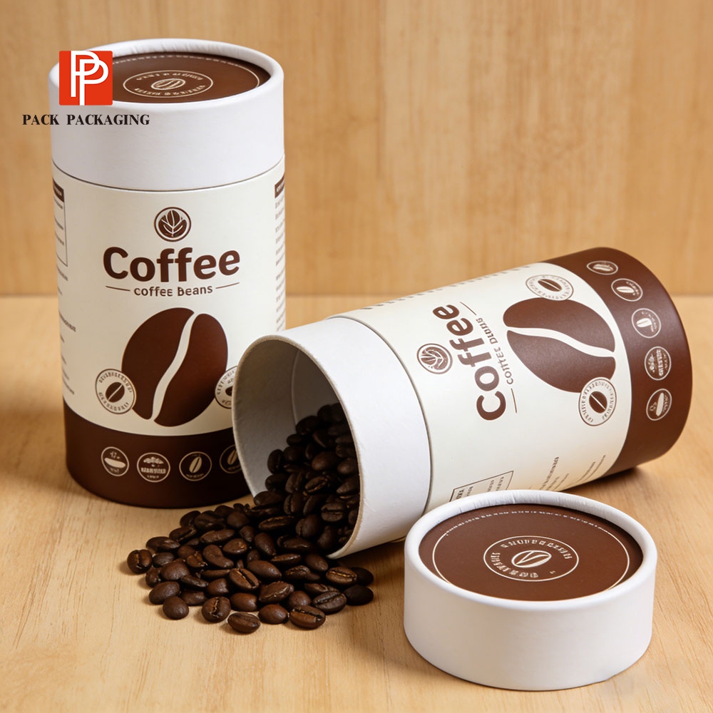 recyclable paper tube packaging for roasted coffee beans