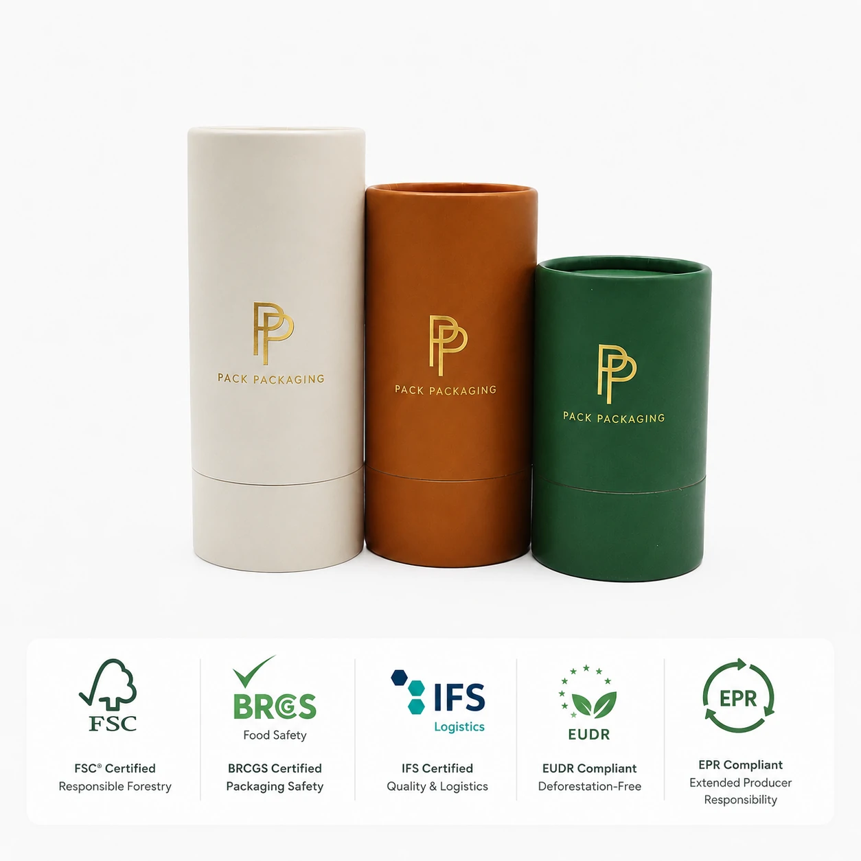 Custom cosmetic paper tube packaging for skincare, perfume, lip balm and beauty brands. Choose size, material, printing, inserts and premium finishes.