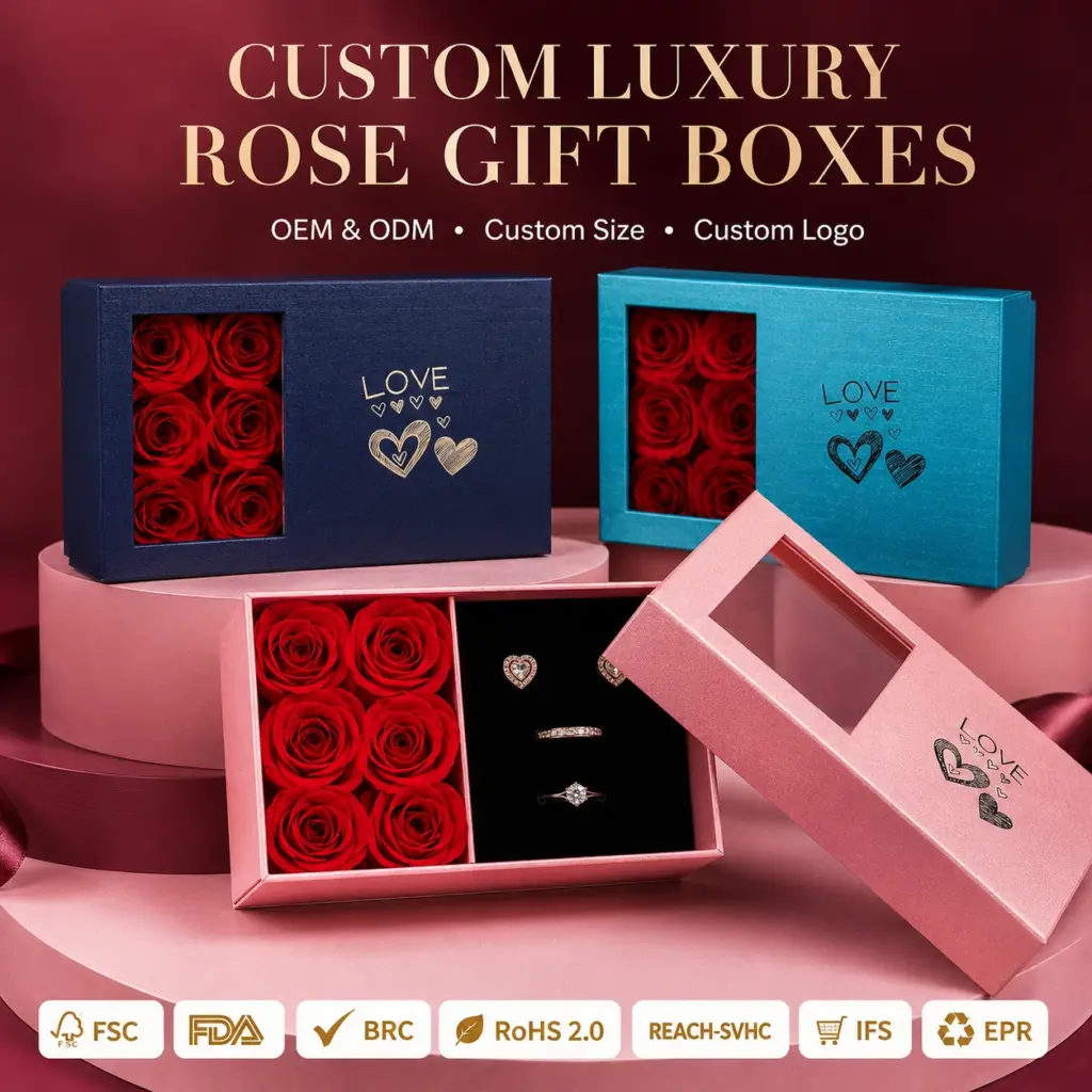 Custom 520 Valentine's Day Rigid Coated Paper Gift Box (6)