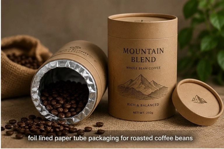 coffee paper tube packaging