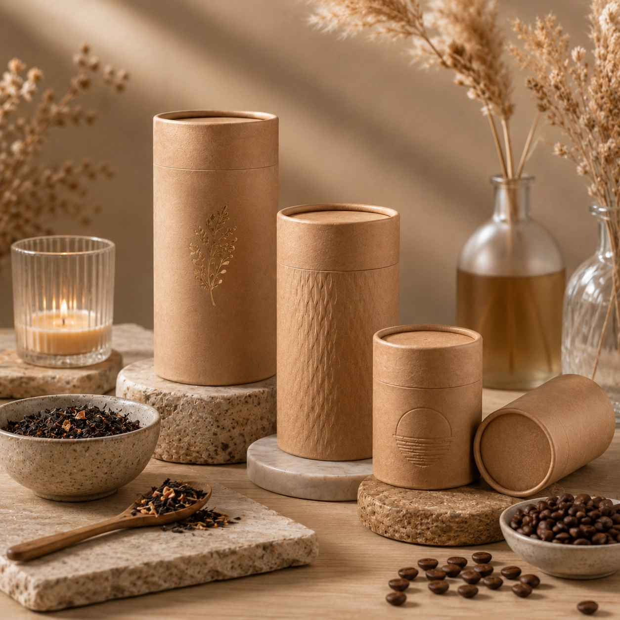 Embalagem de tubo de papel Kraft