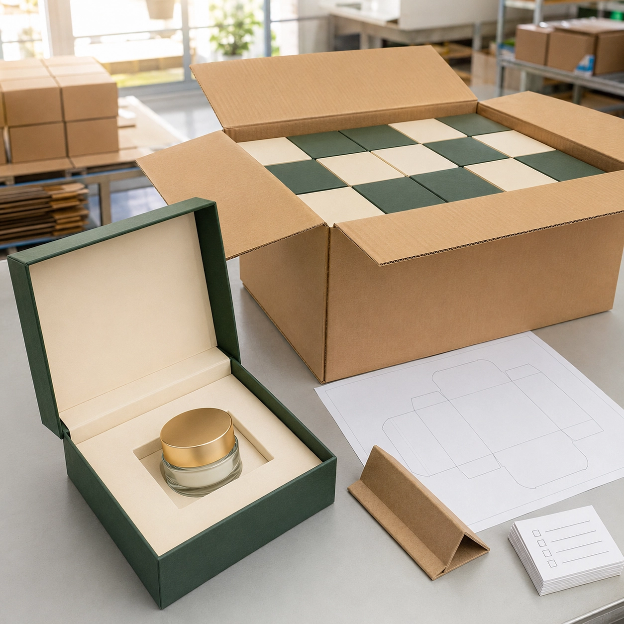Approved packaging sample and efficient master carton loading