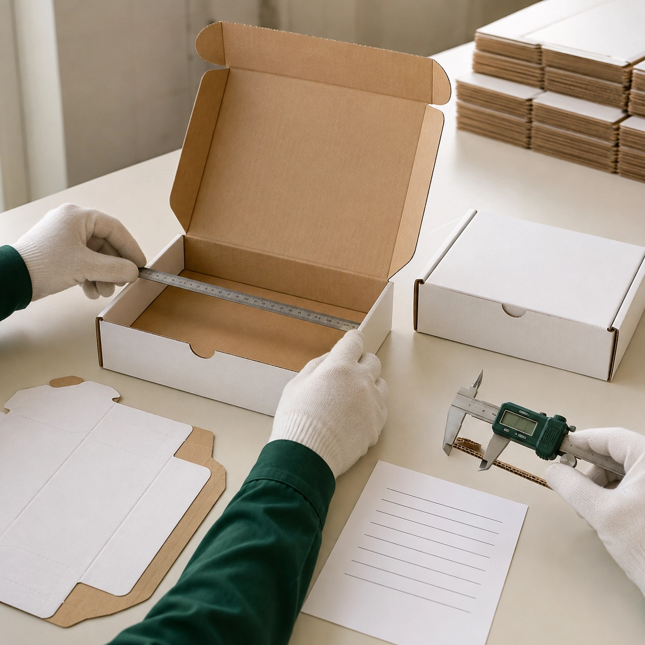 External corrugated box dimensions for pallet loading