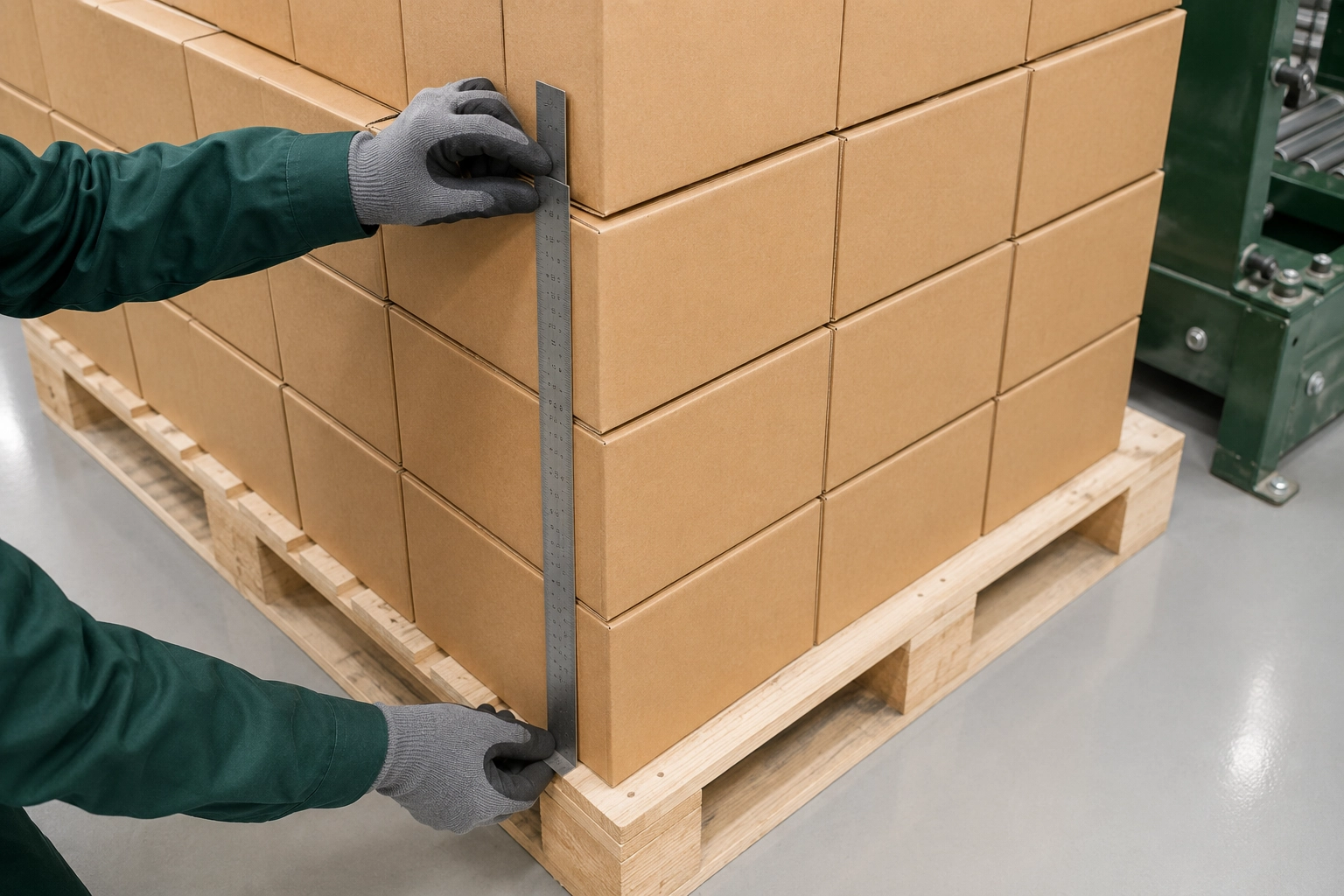 Corrugated boxes undergoing temperature and humidity conditioning