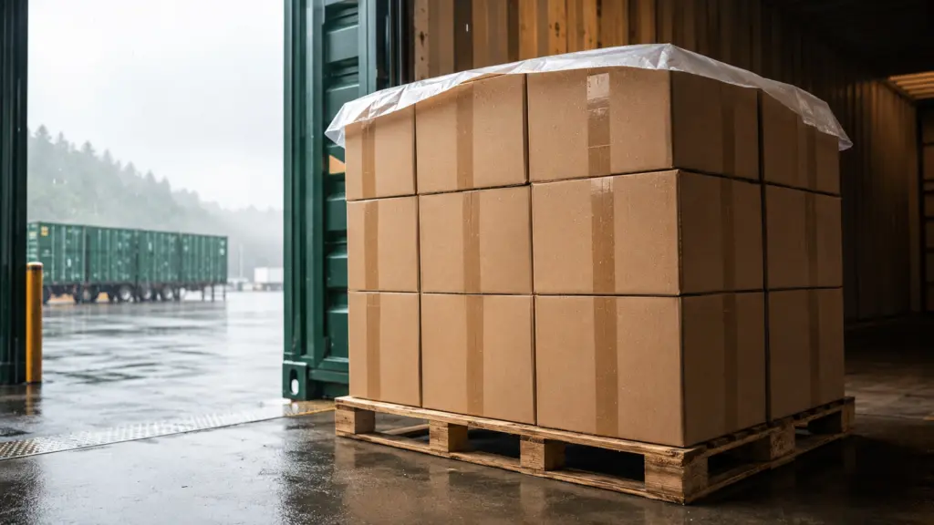 Corrugated moisture resistance during humid freight transit