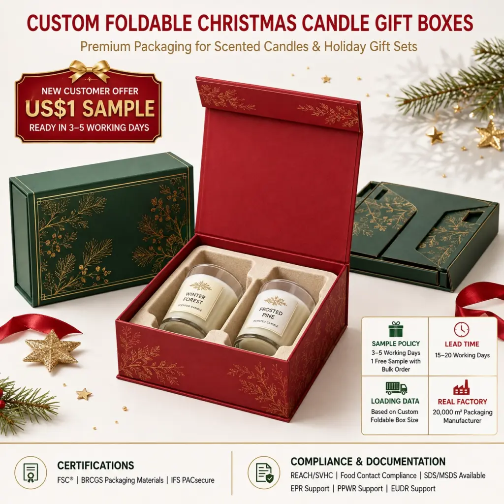 Luxuriöse faltbare Geschenkboxen mit geprägtem Logo