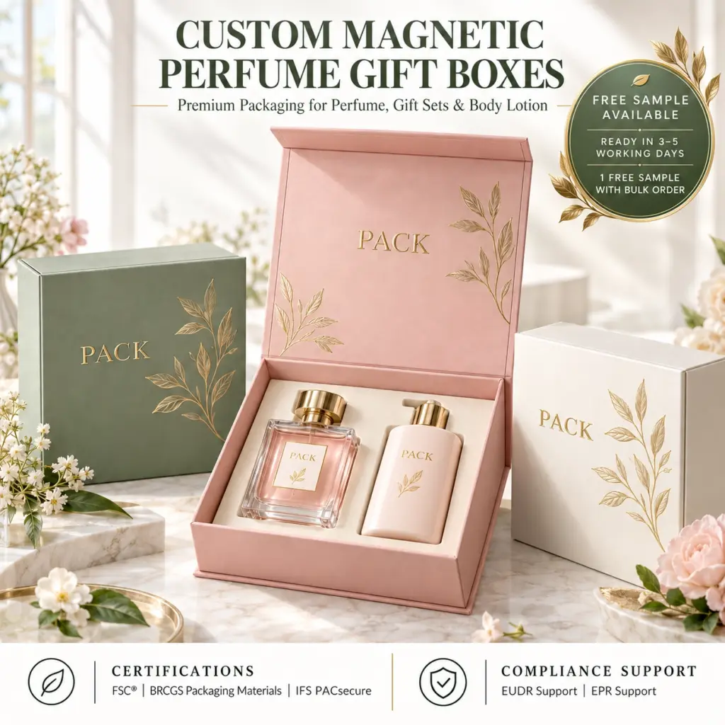 caixa de presente magnética personalizada para perfume