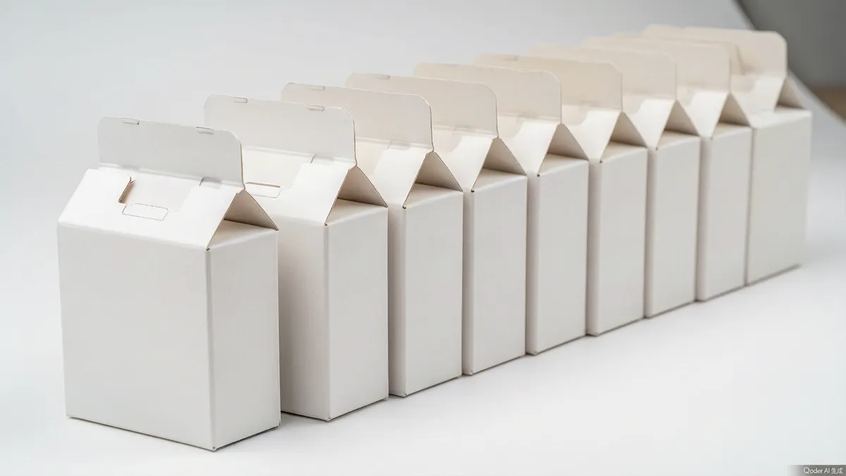 folding carton white sample and production samples compared